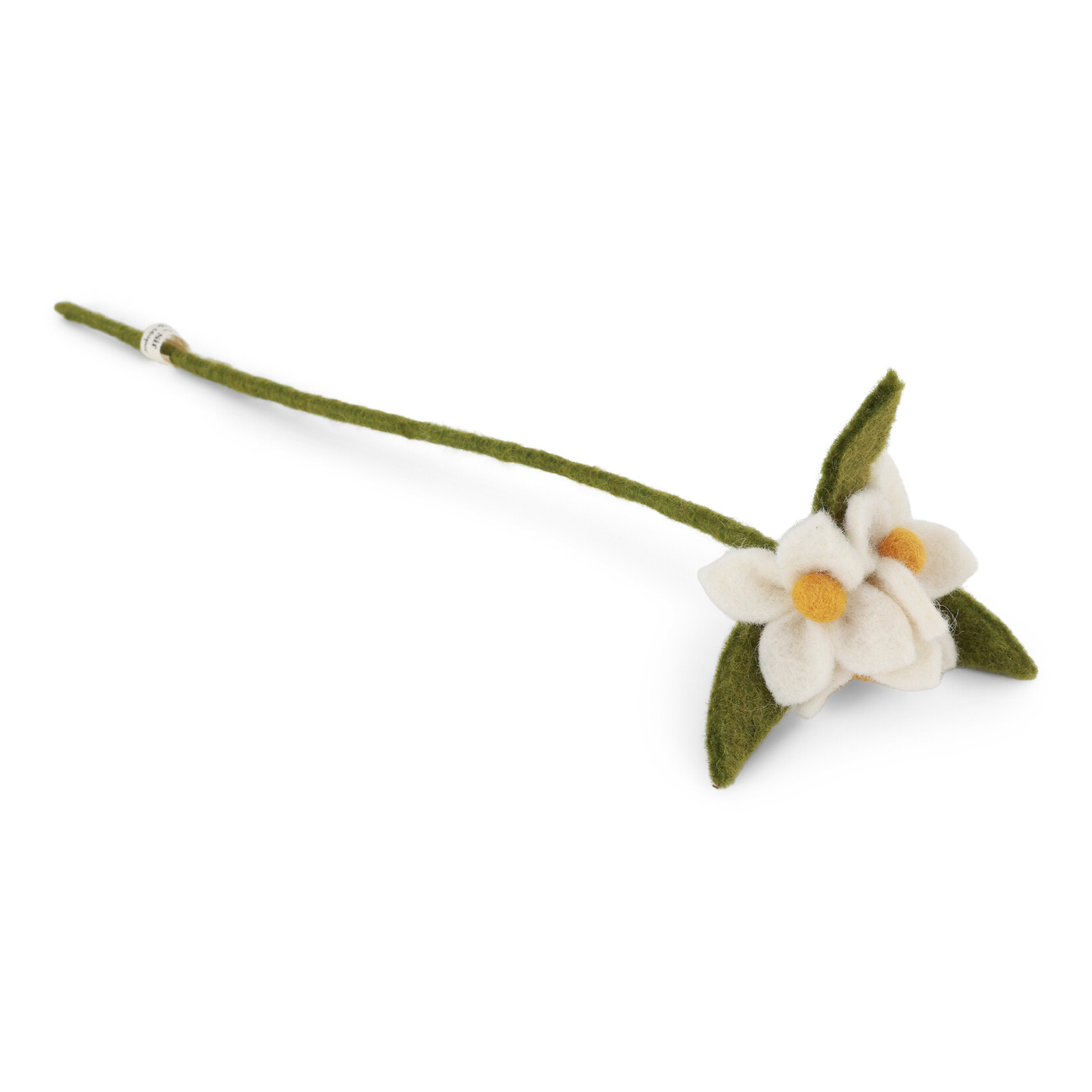 m. lynne designs white felt flowers on branch