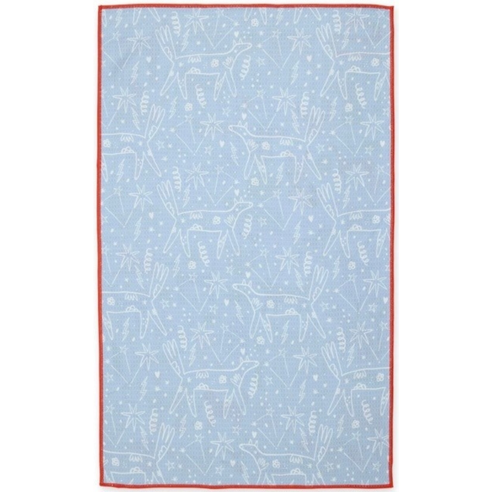 m. lynne designs doggy disco microfiber dish towel