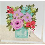 m. lynne designs square florals acrylic with pinks and teals