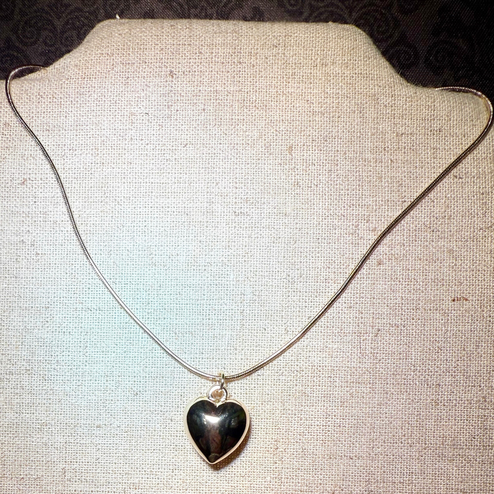 m. lynne designs necklace, smooth gold chain with heart charm