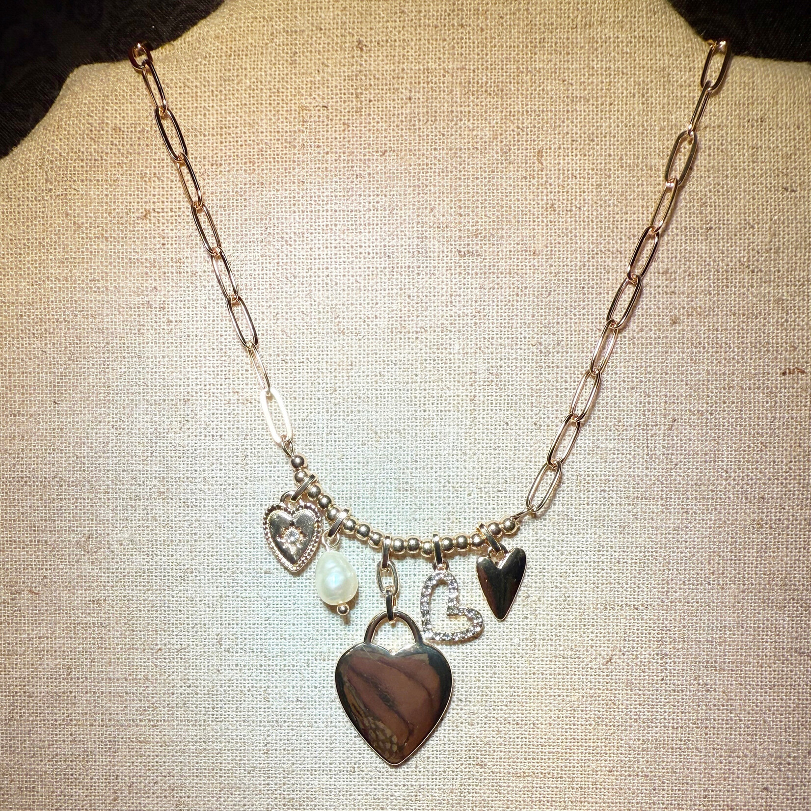 m. lynne designs heart bar charms necklace