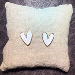 m. lynne designs white enamel heart earring