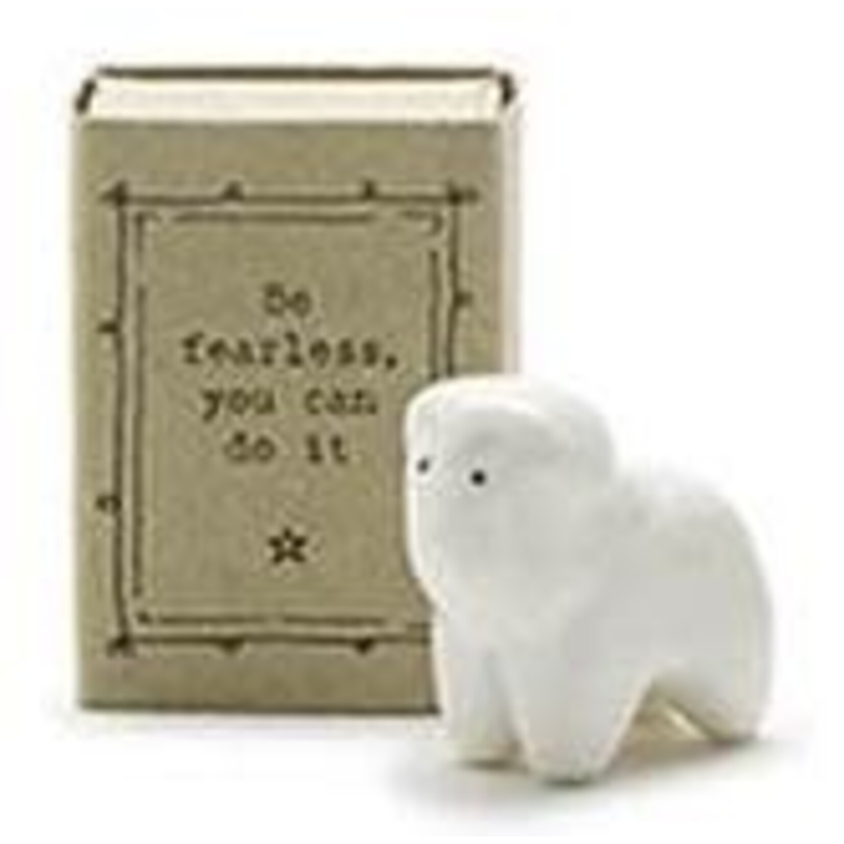 m. lynne designs ceramic trinket with animal and quote