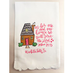 m. lynne designs as for me and my house scallop tea towel