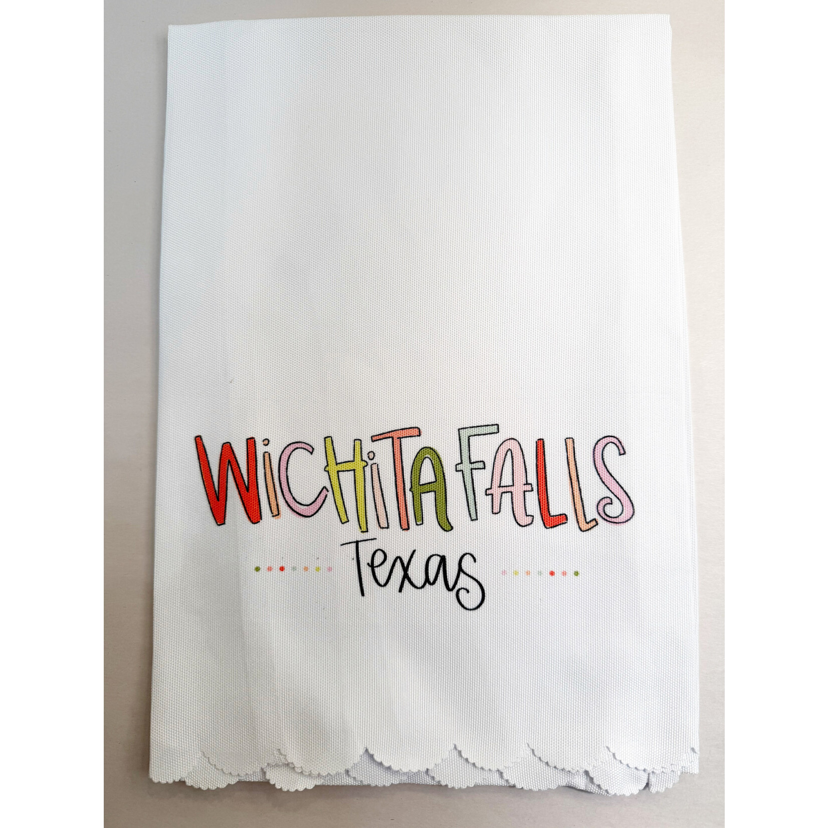 m. lynne designs wichita falls texas scallop tea towel
