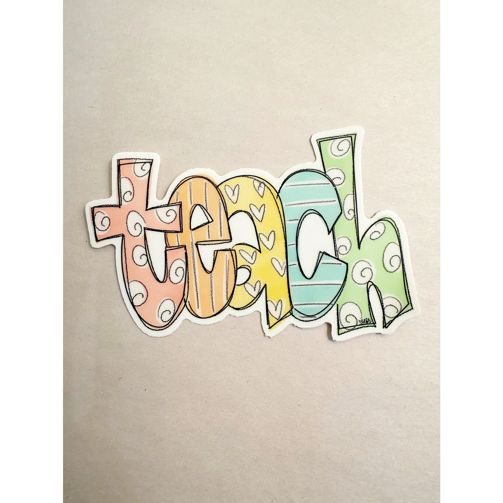 m. lynne designs sticker, teach whimsy