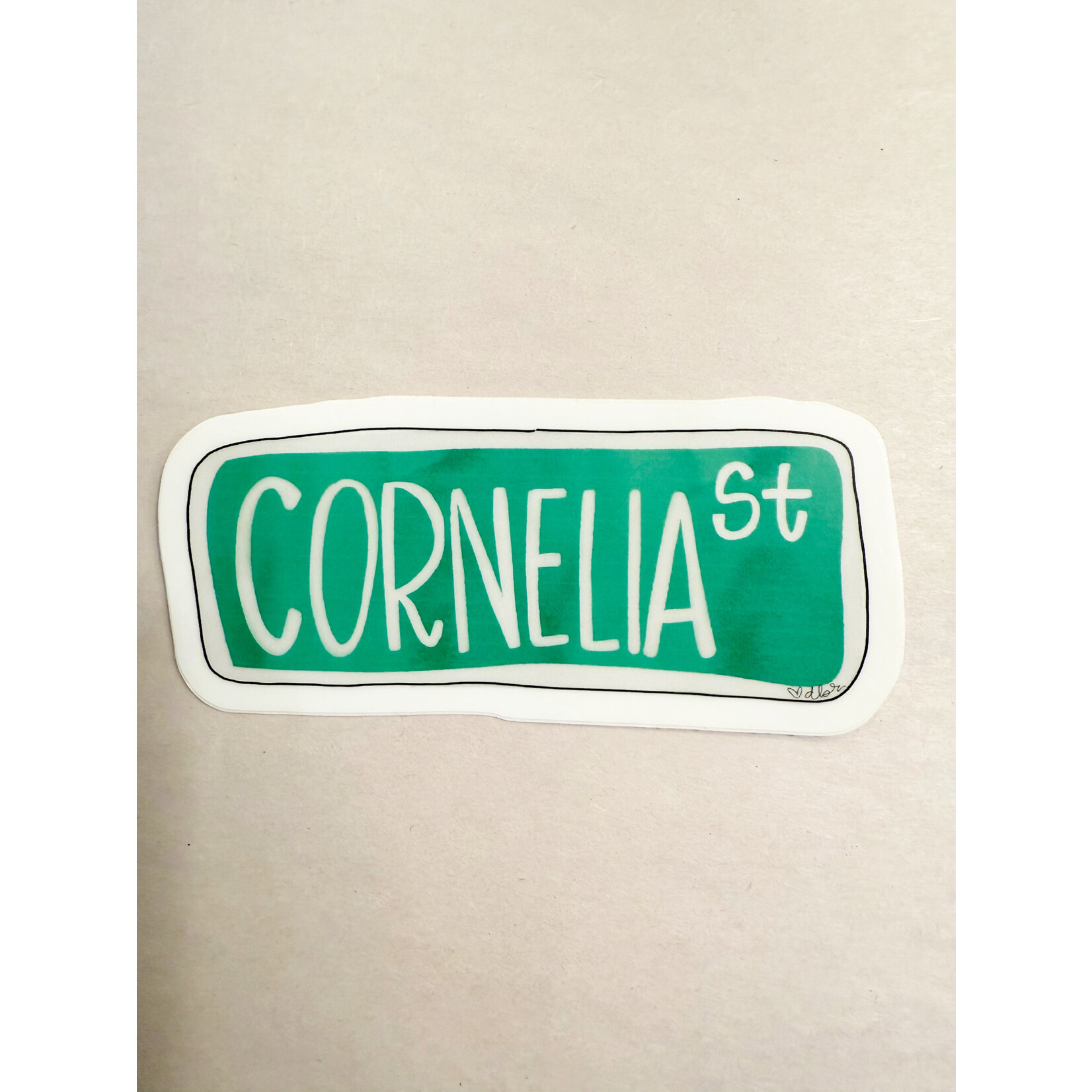 m. lynne designs cornelia street sticker