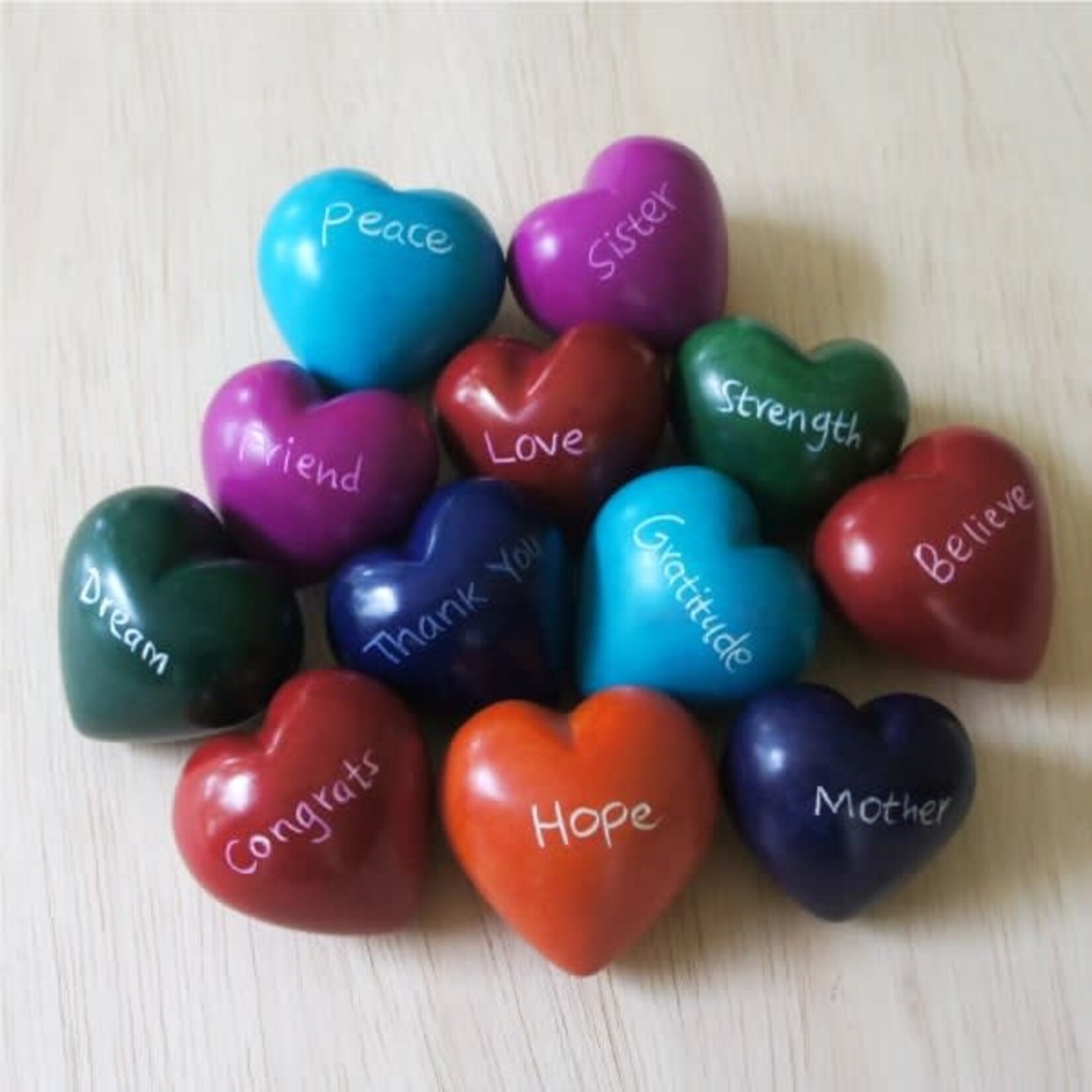 m. lynne designs colorful word heart