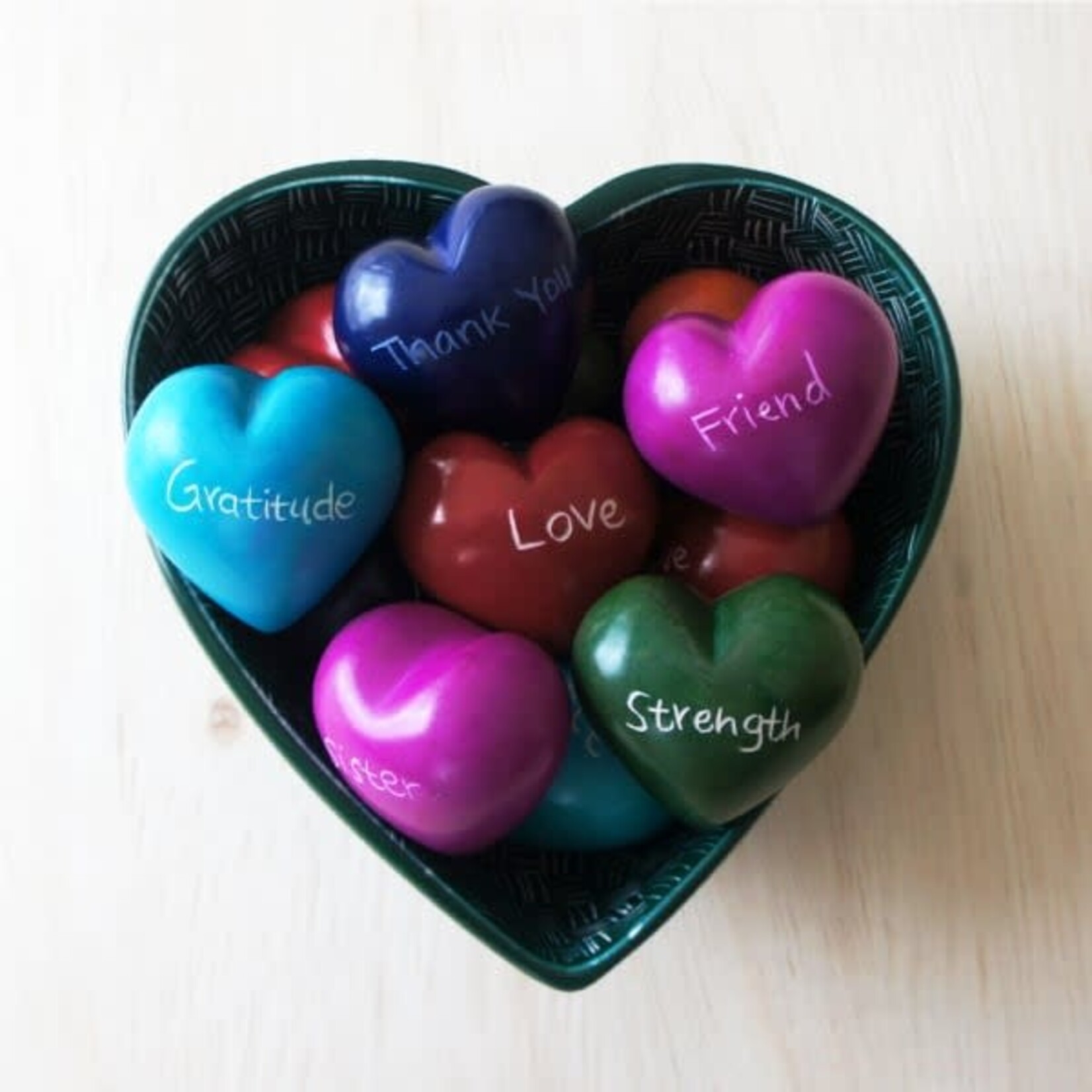 m. lynne designs colorful word heart