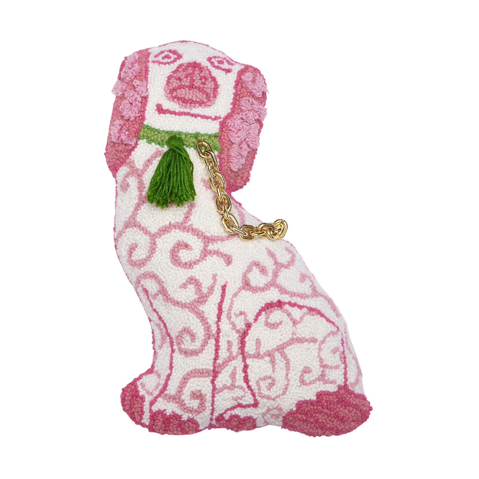 m. lynne designs pink shaped staffy dog pillow