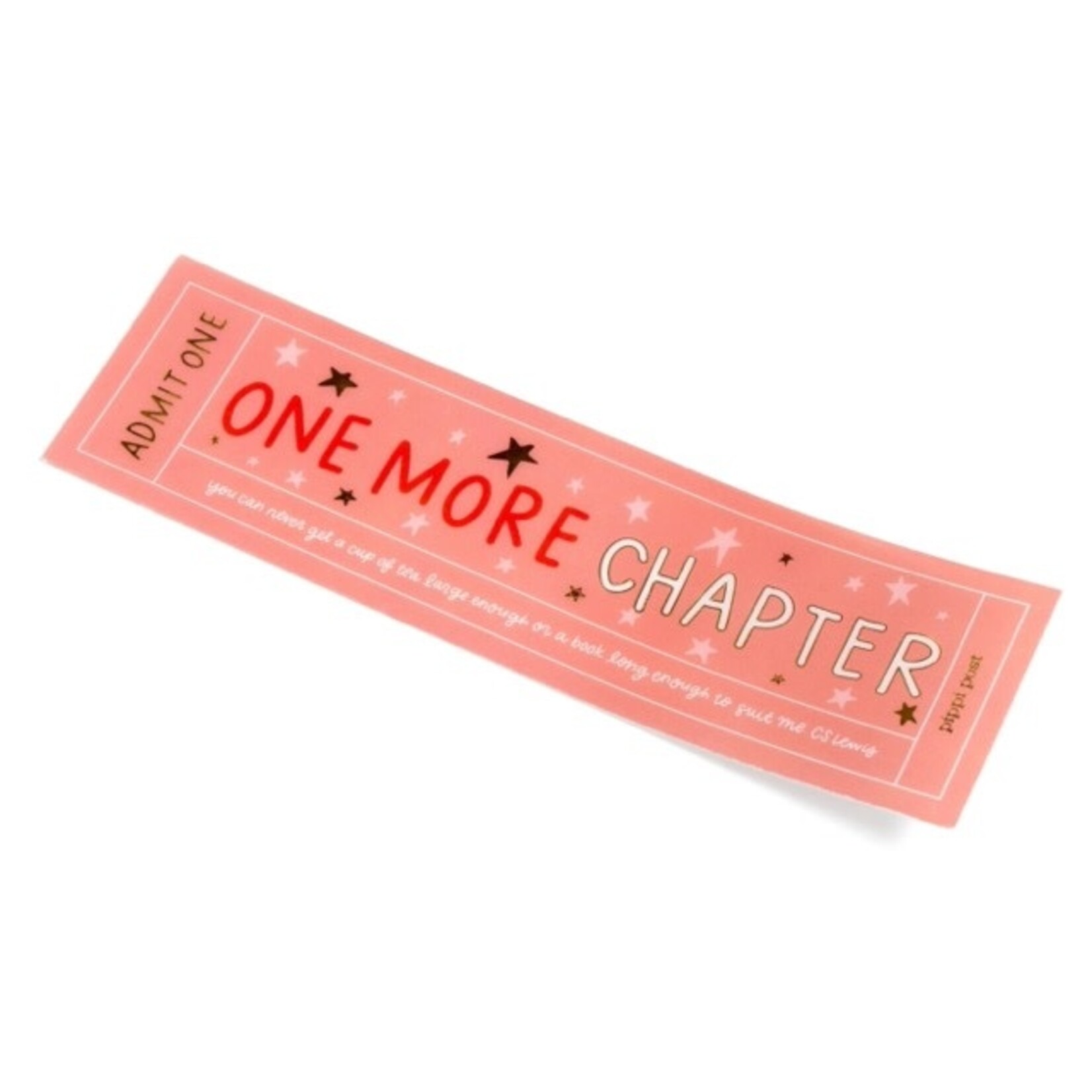 m. lynne designs one more chapter transparent bookmark