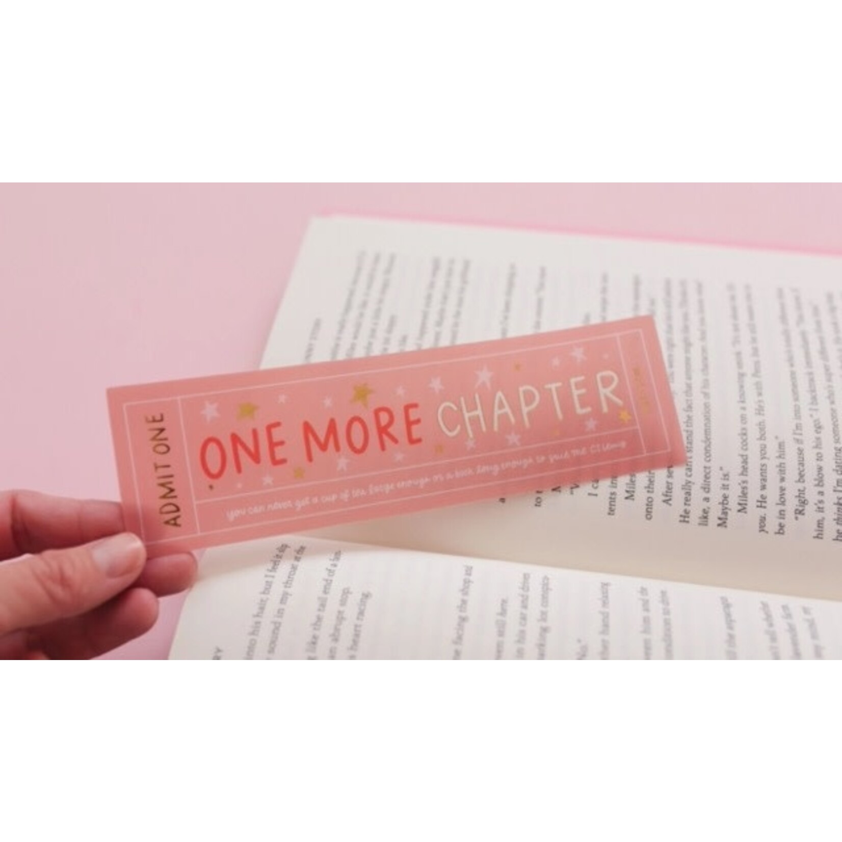 m. lynne designs one more chapter transparent bookmark
