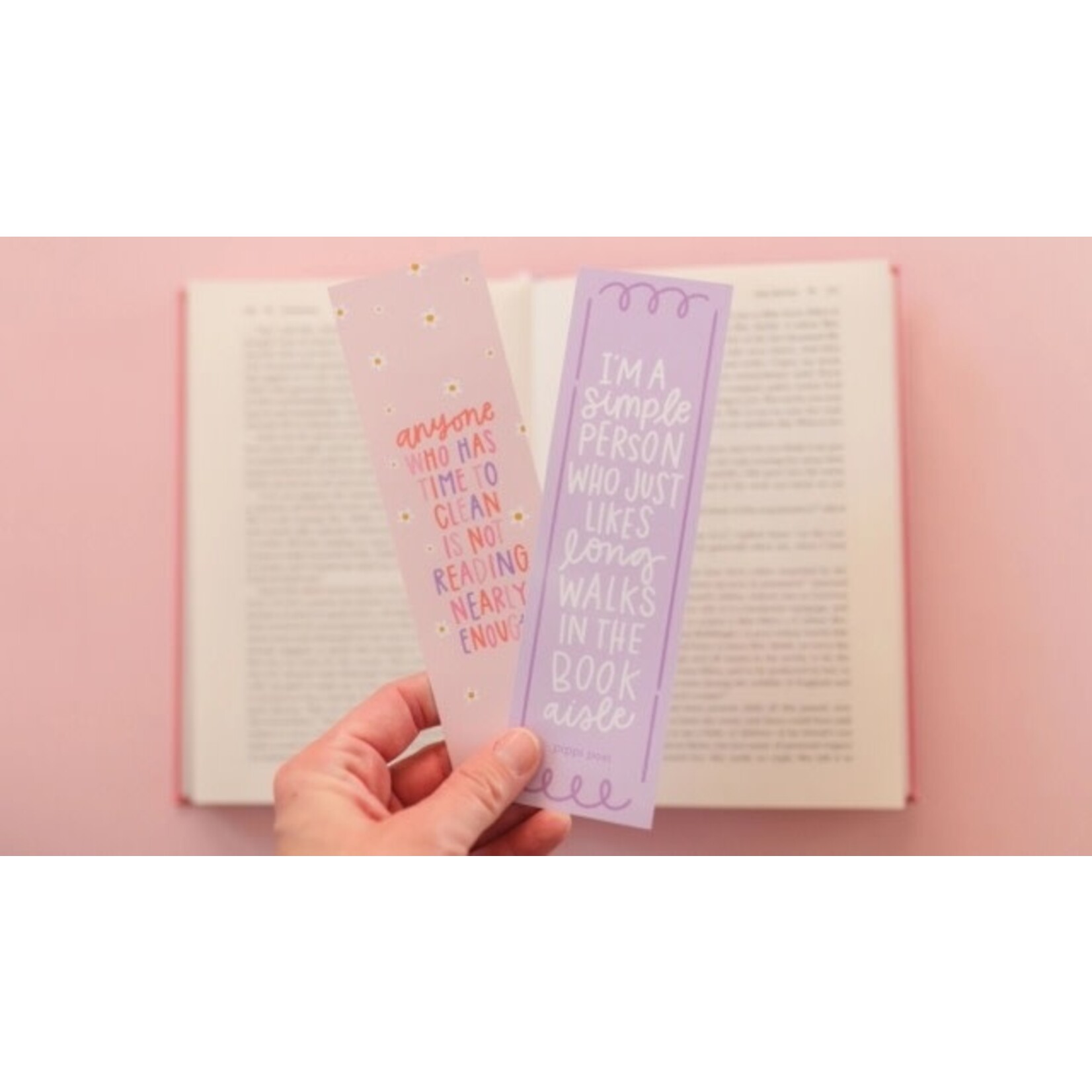 m. lynne designs long walks in the book aisle bookmark
