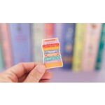 m. lynne designs jane austen book stack sticker