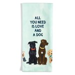 m. lynne designs all you need is love and a dog tea towel