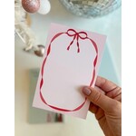 callie danielle red and pink bow notepad