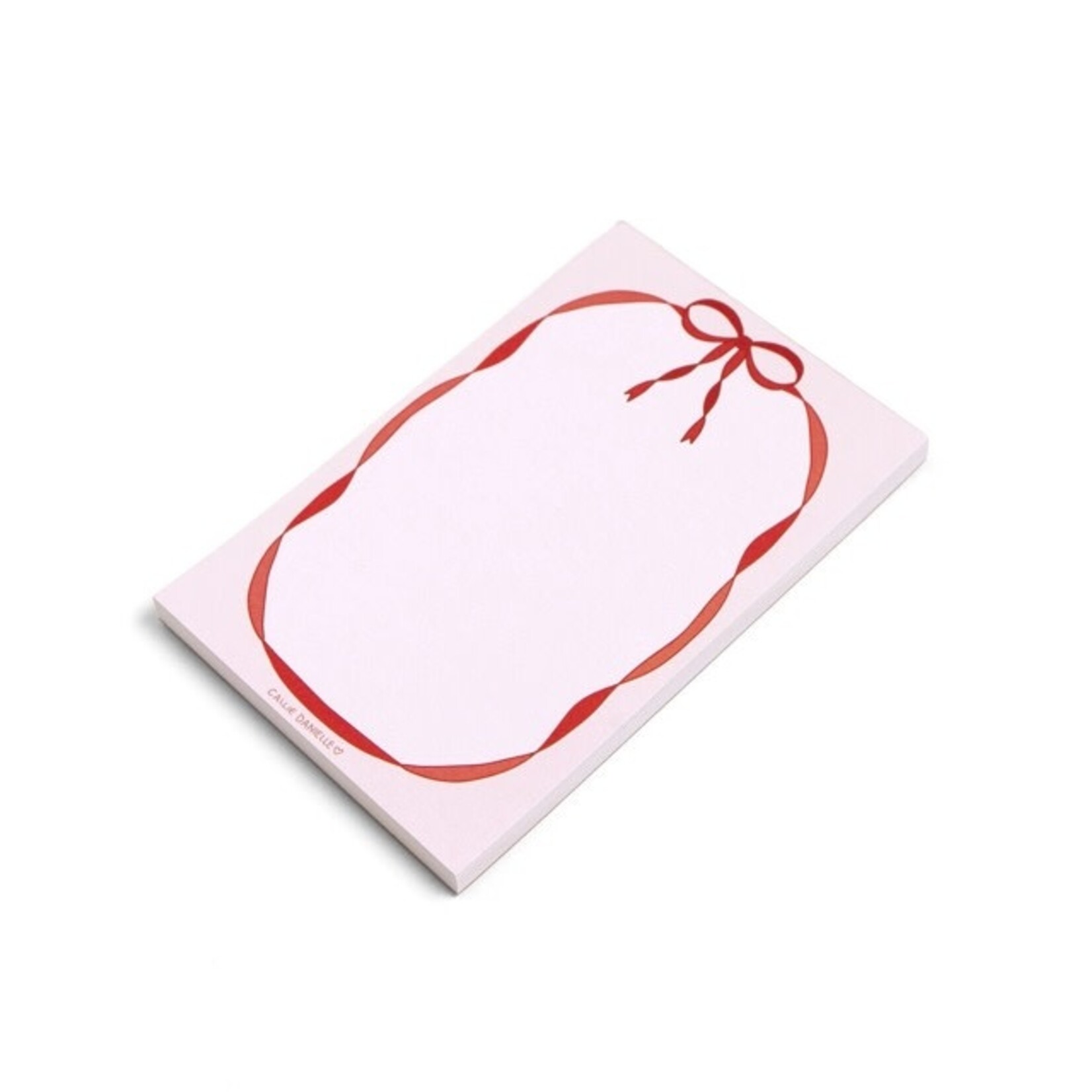 callie danielle notepad, red and pink bow