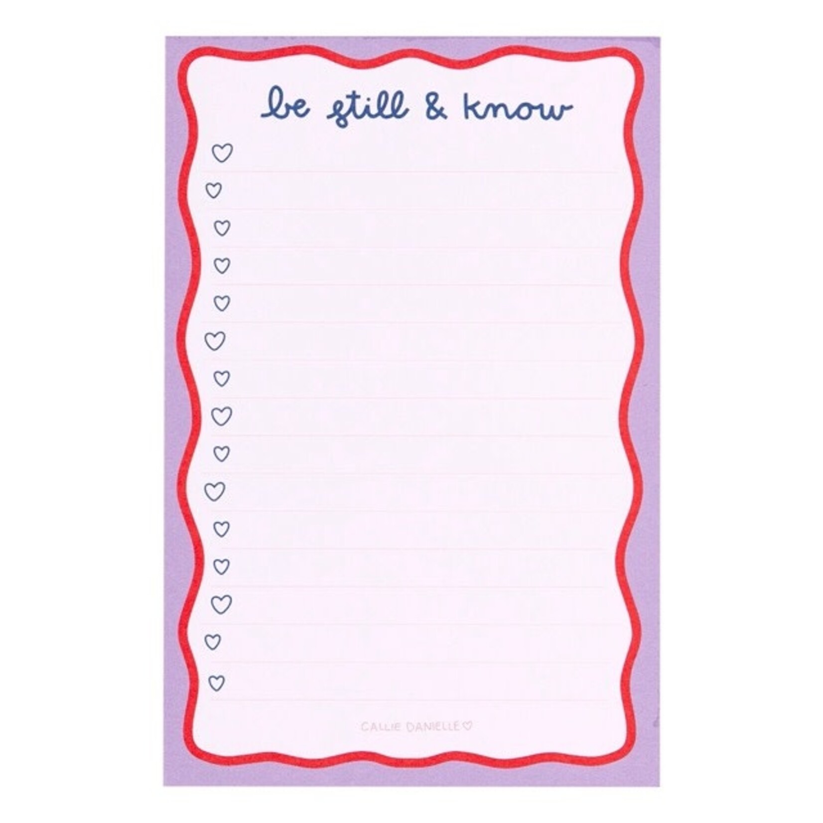 callie danielle be still and know notepad