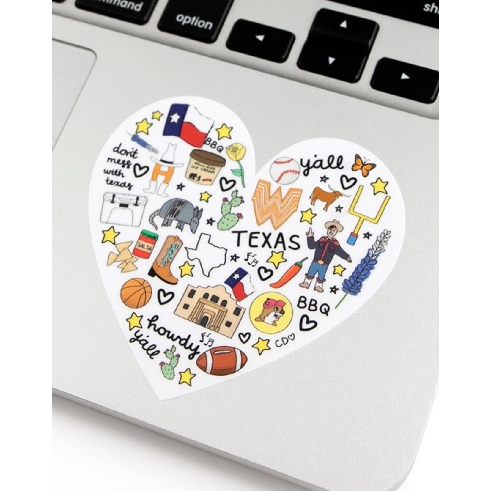 callie danielle love for texas sticker