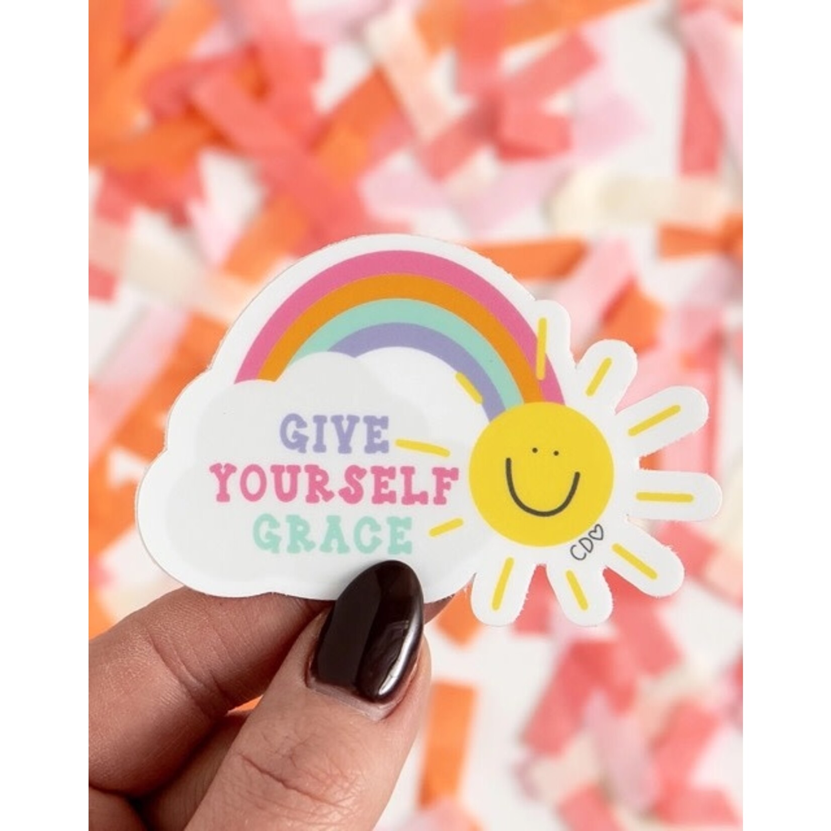 callie danielle give yourself grace sticker
