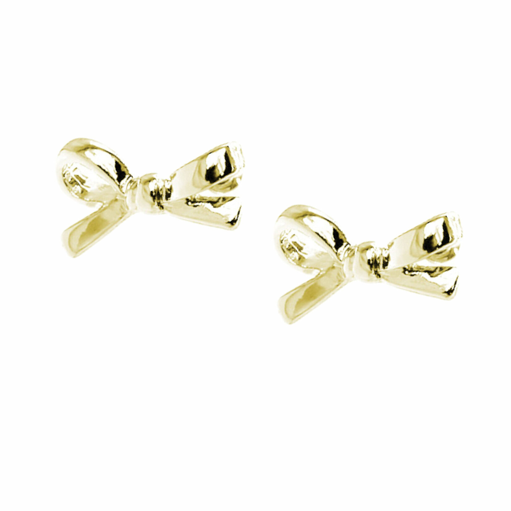 m. lynne designs gold small bow earrings