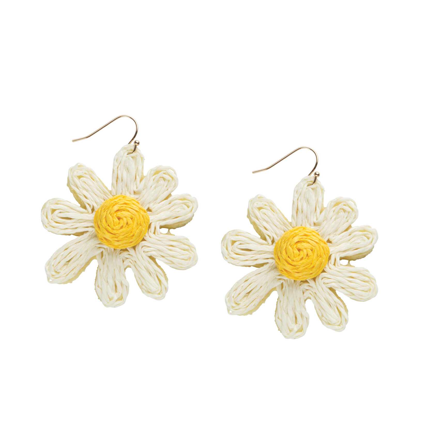 m. lynne designs raffia flower earring