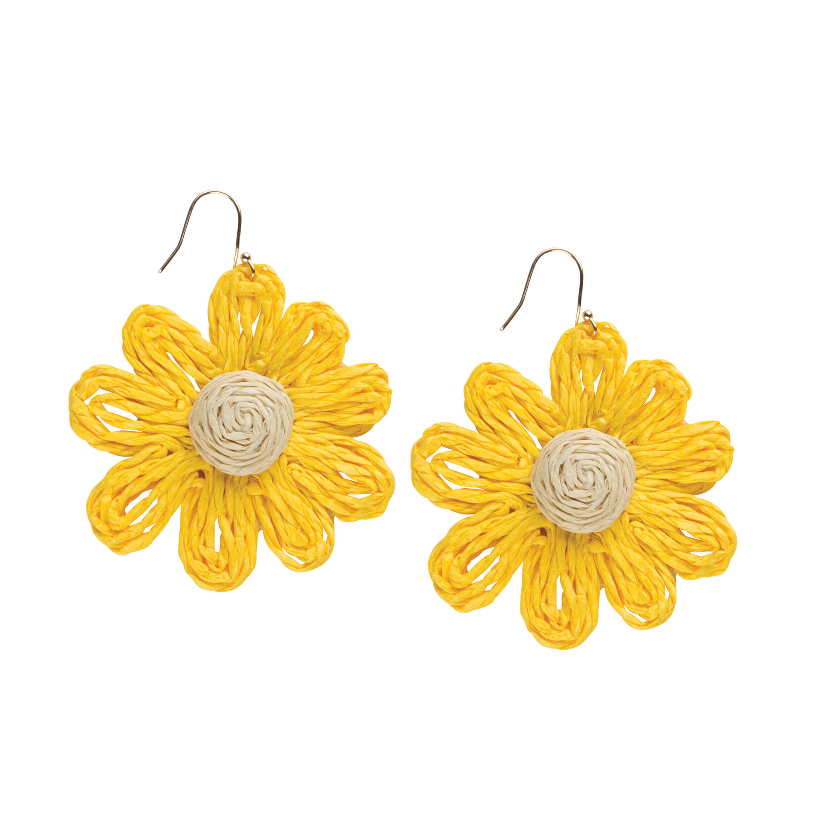 m. lynne designs raffia flower earring