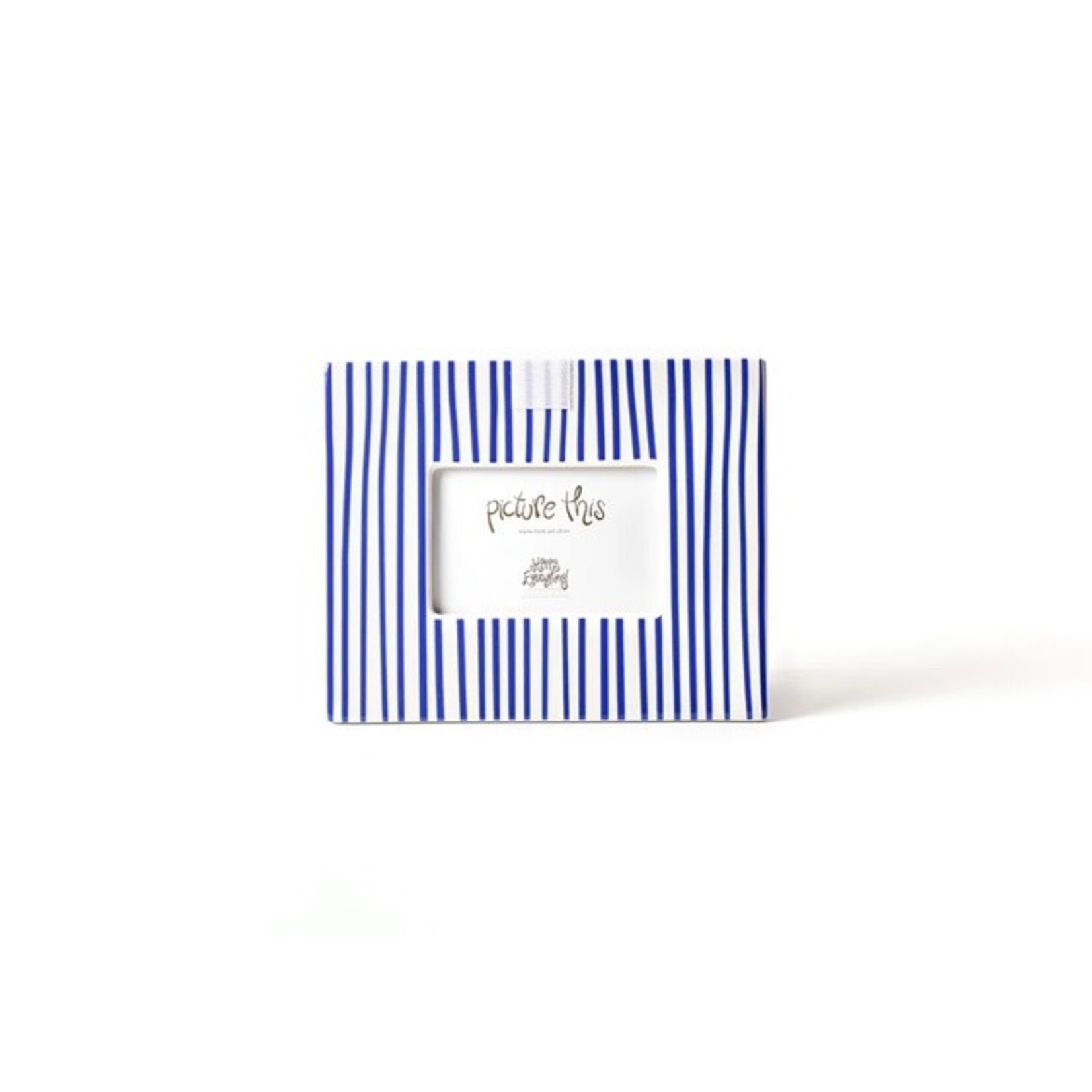 happy everything indigo skinny stripe rectangle frame