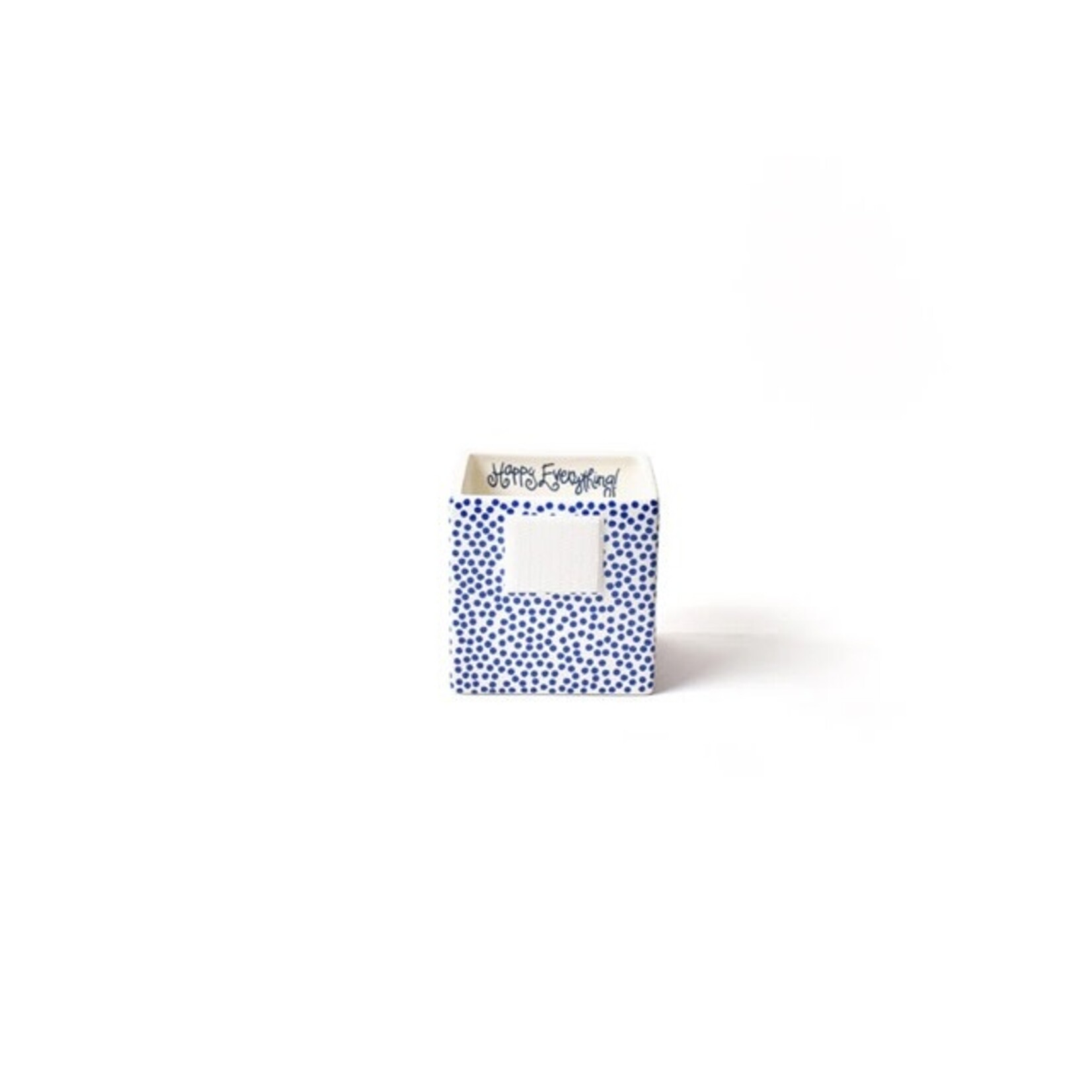 happy everything indigo small dot small nesting cube