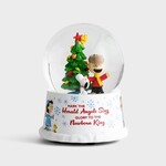 dayspring peanuts christmas snowglobe