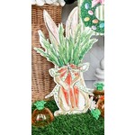 the round top collection beck's shy bunny stake with carrots