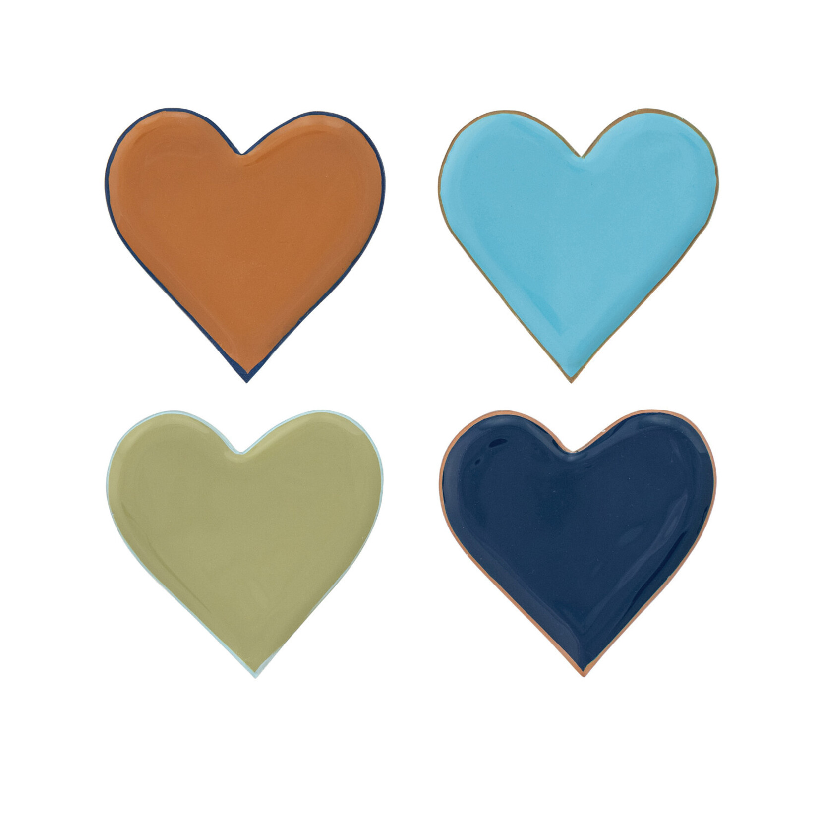 m. lynne designs enameled heart tray