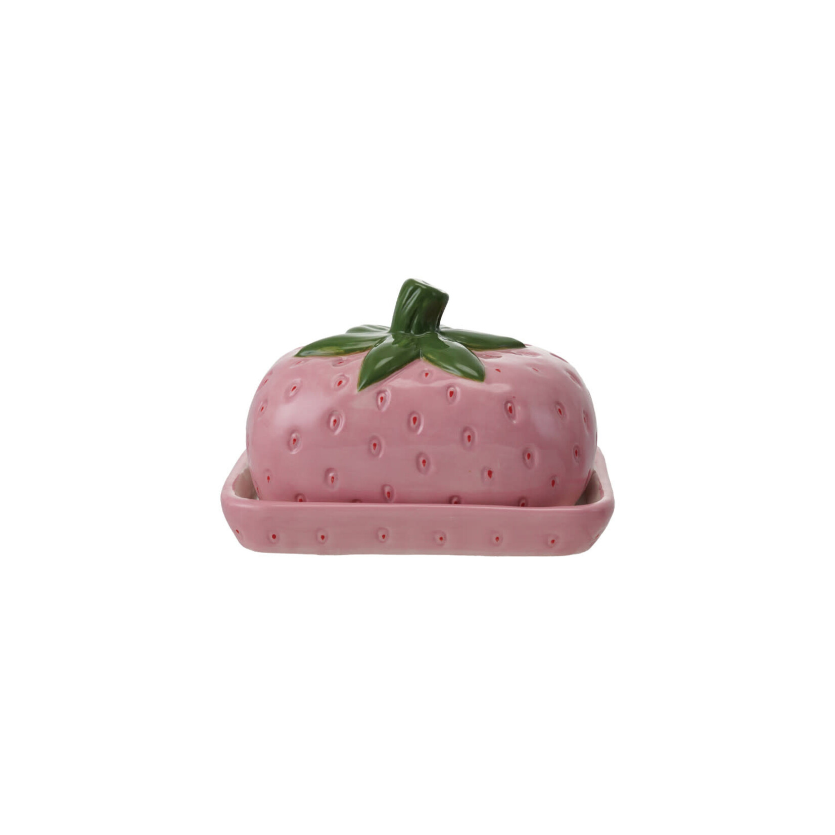 m. lynne designs strawberry butter dish