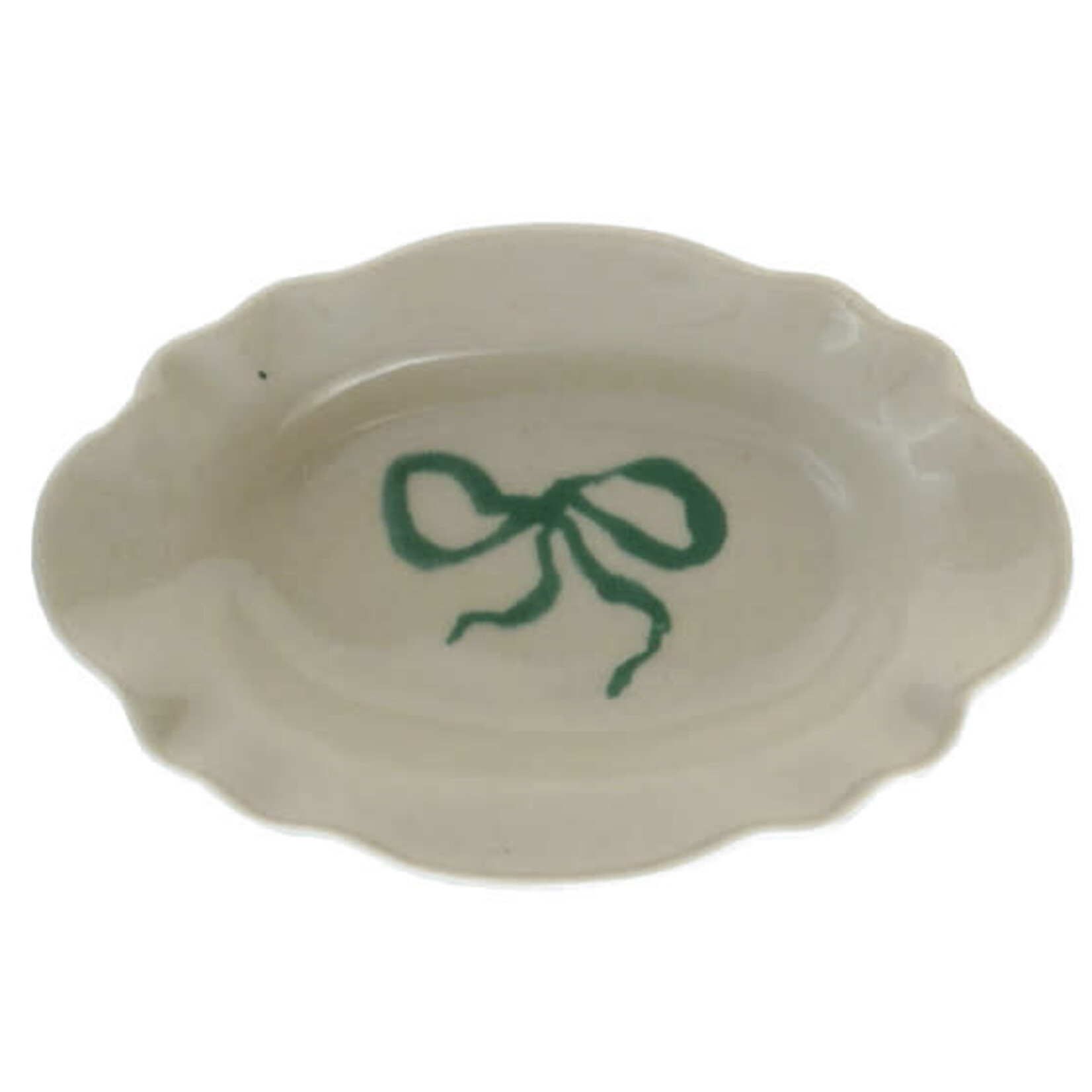 m. lynne designs ceramic bow trinket dish