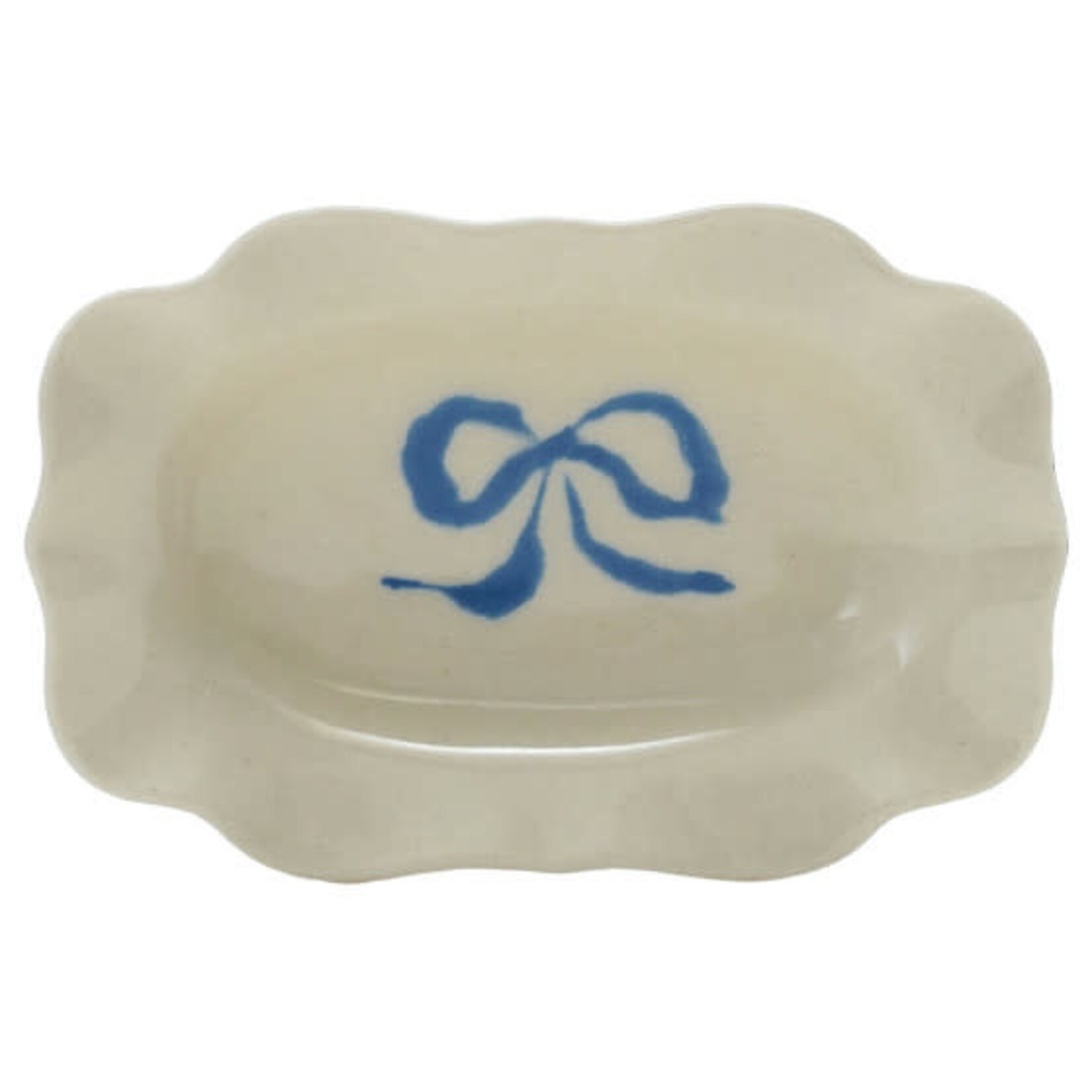 m. lynne designs ceramic bow trinket dish