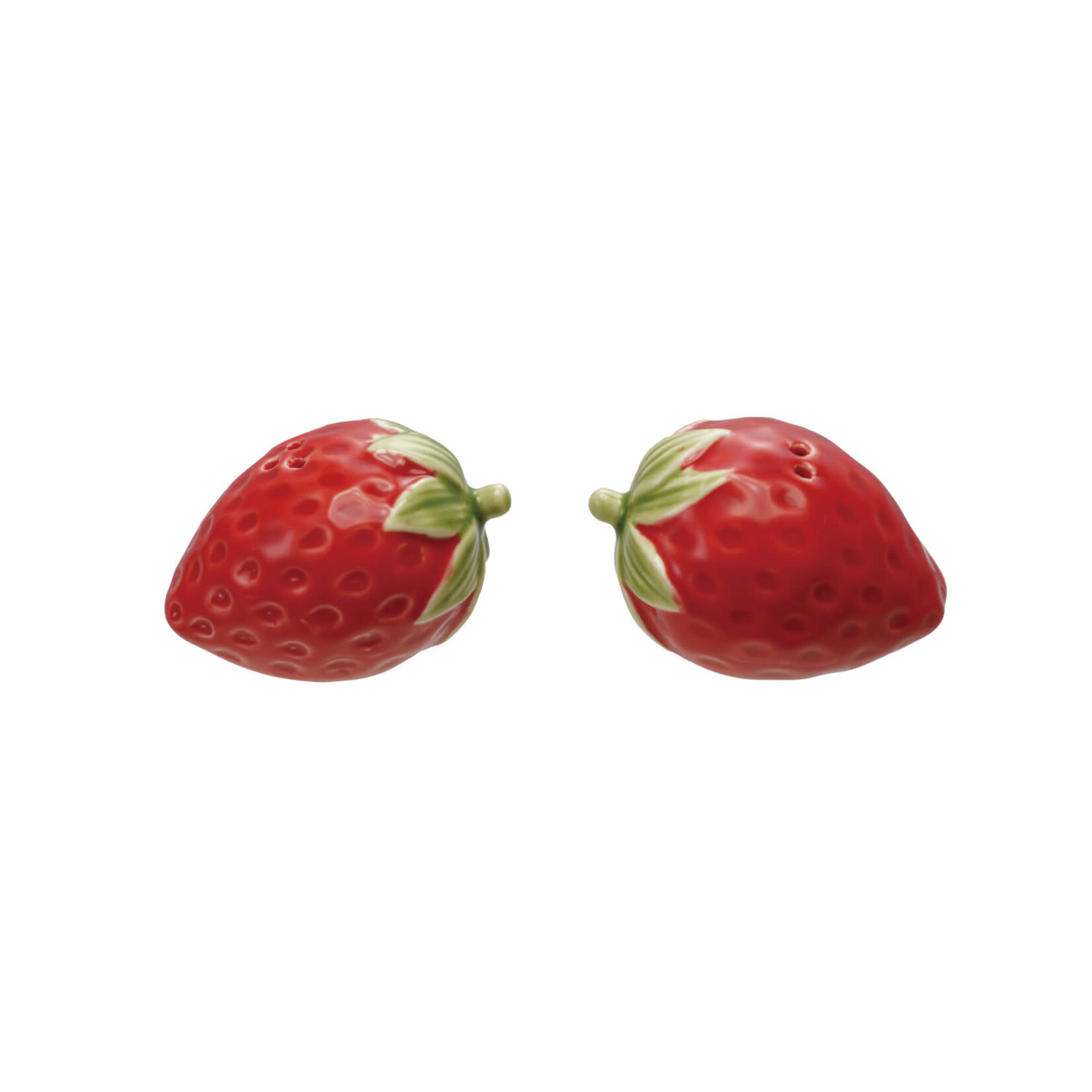 m. lynne designs ceramic strawberry salt & pepper set