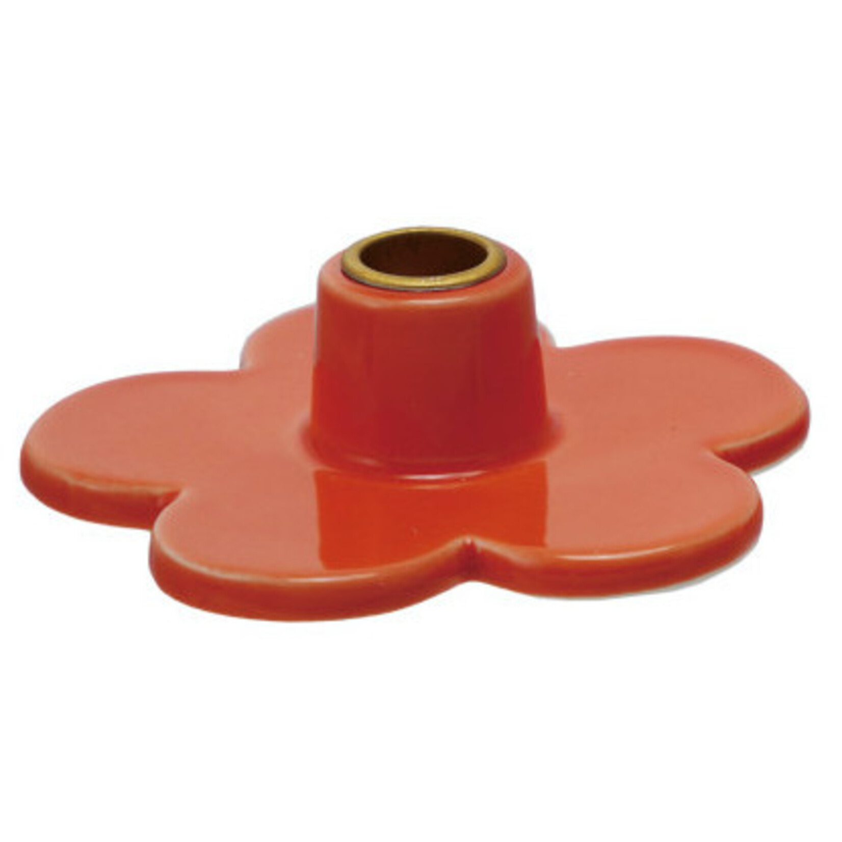 m. lynne designs stoneware flower taper holder