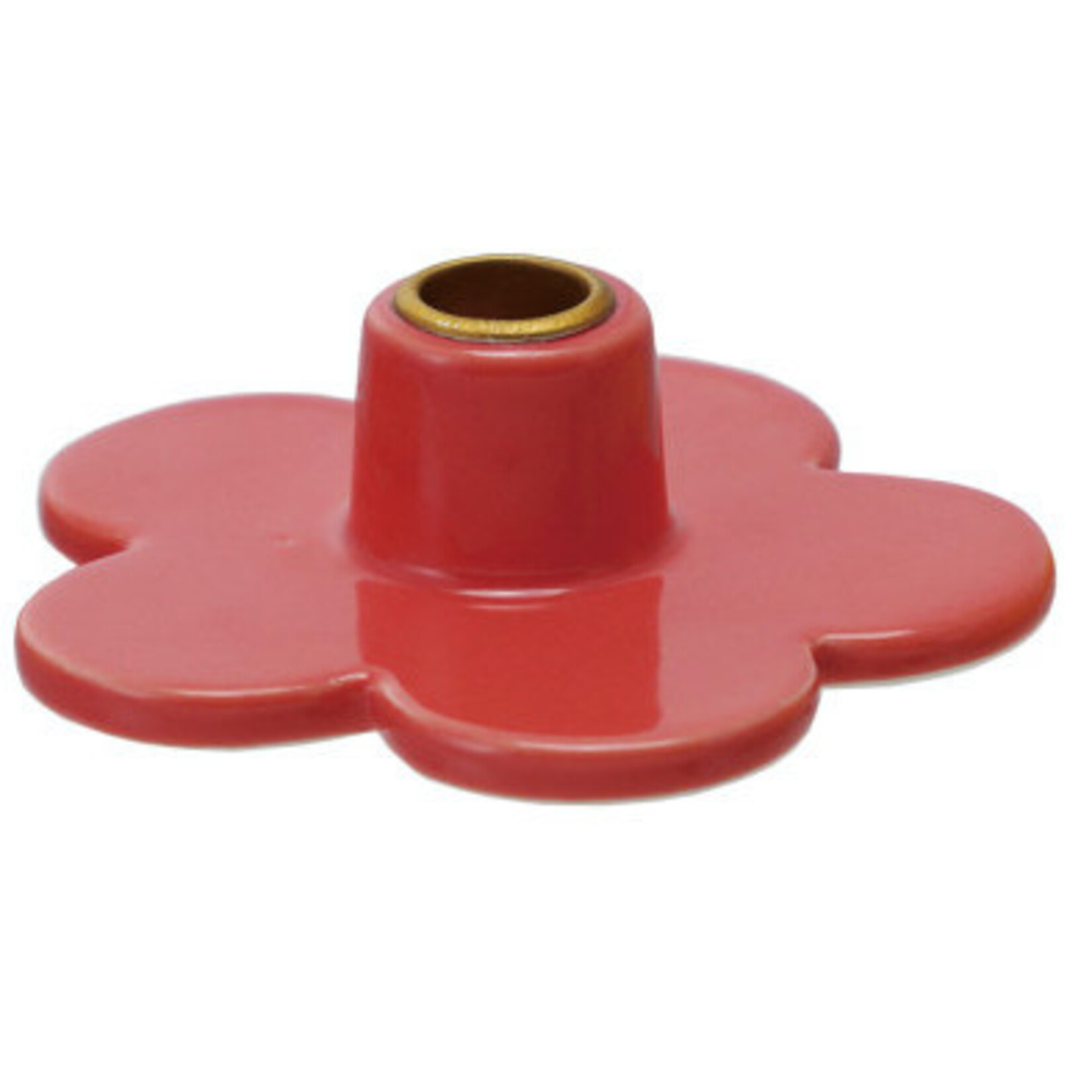 m. lynne designs stoneware flower taper holder