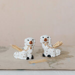m. lynne designs staffordshire dog shaped toothpick holder