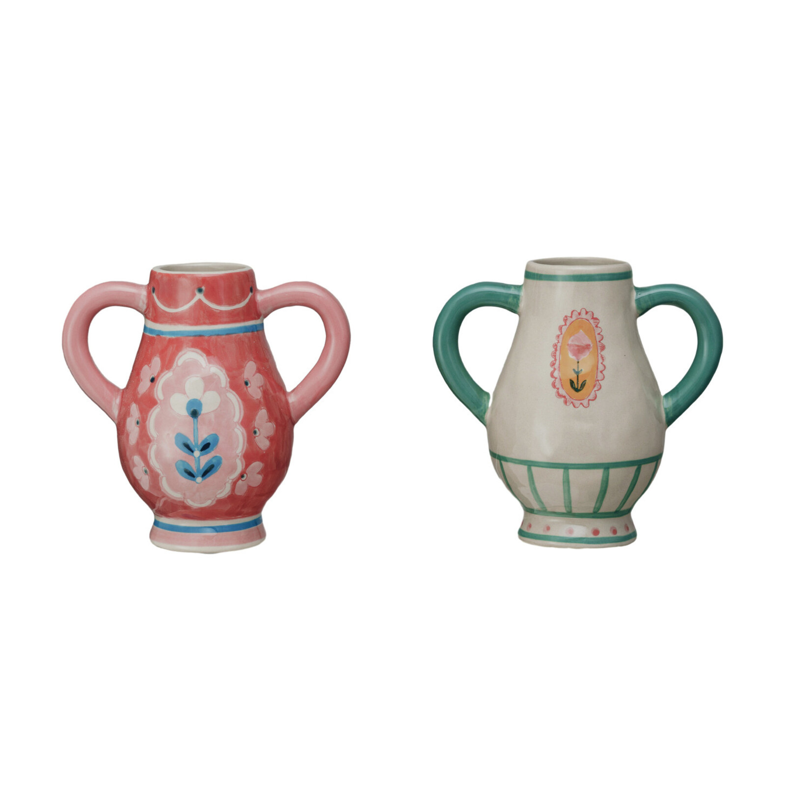 m. lynne designs colorful urn with handles