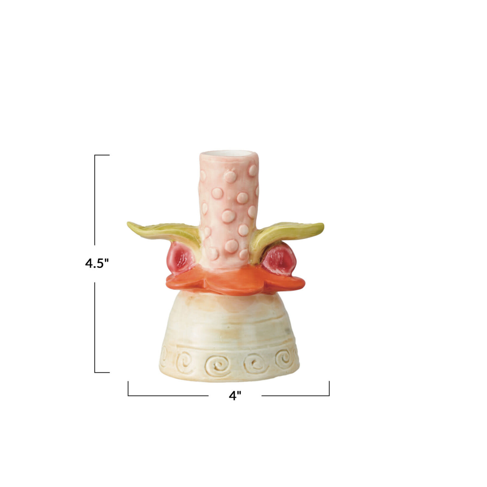 m. lynne designs floral taper holder
