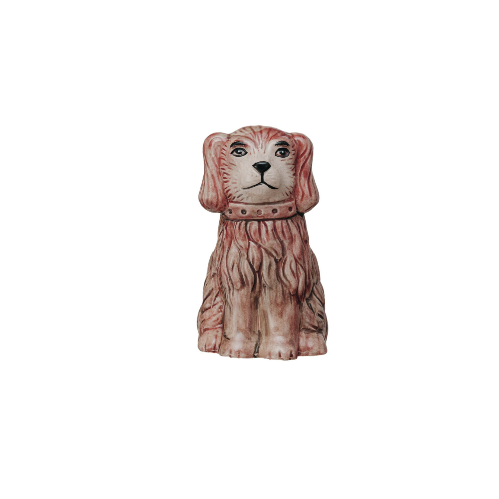 m. lynne designs purple staffordshire dog vase