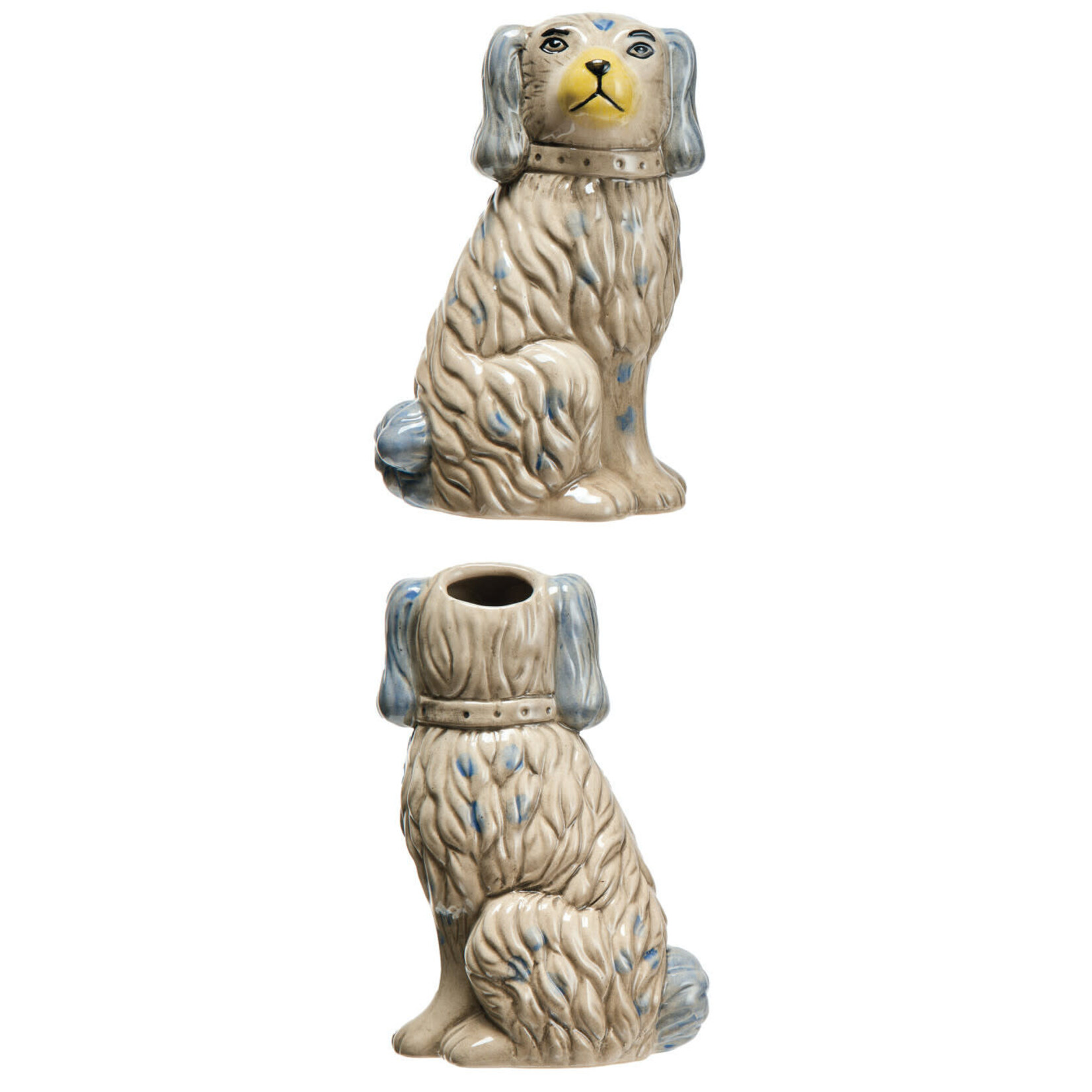 m. lynne designs blue staffordshire vase
