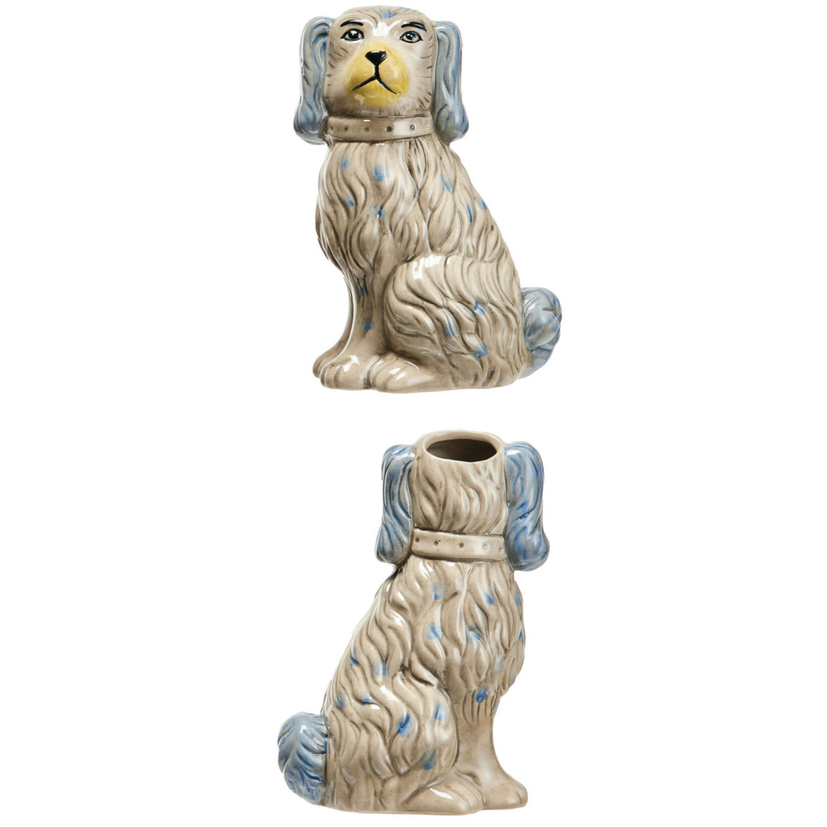 m. lynne designs blue staffordshire vase