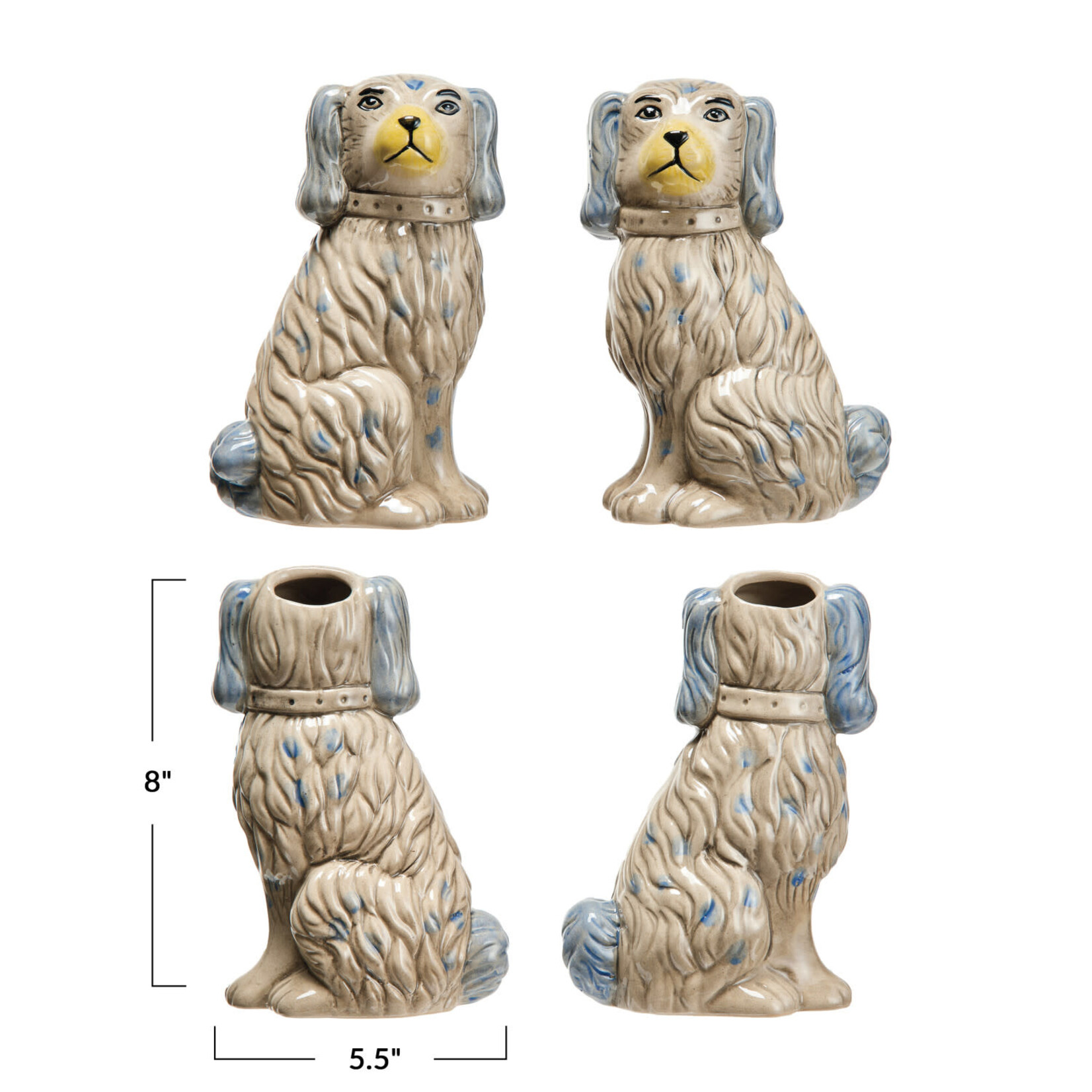 m. lynne designs blue staffordshire vase