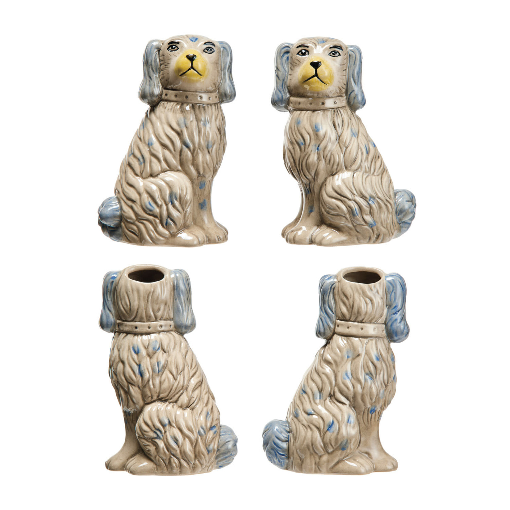 m. lynne designs blue staffordshire vase