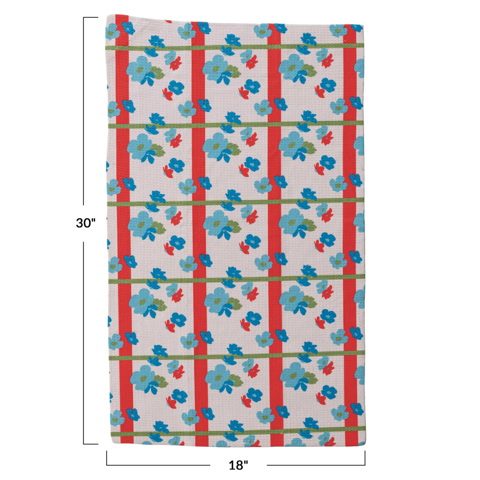 m. lynne designs floral & stripe microfiber tea towel