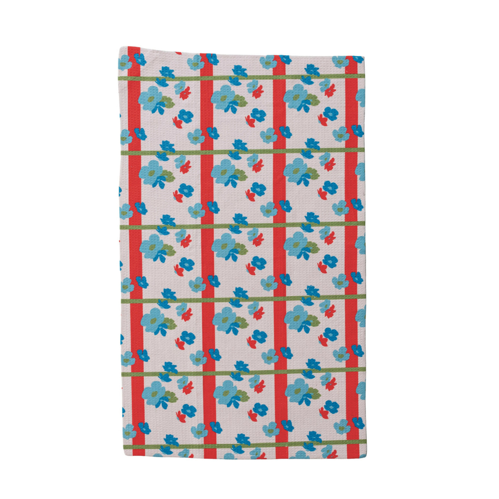 m. lynne designs floral & stripe microfiber tea towel