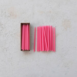 m. lynne designs set of 12 thin pink taper candles