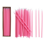 m. lynne designs set of 18 pink thin taper candles